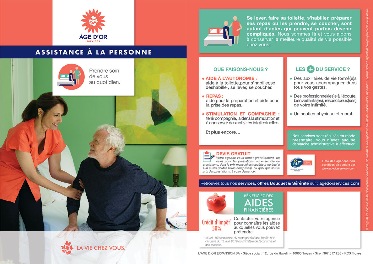 Aide à domicile et service à la personne à Grenoble, Voiron et alentours (38) Agence Âge d'Or